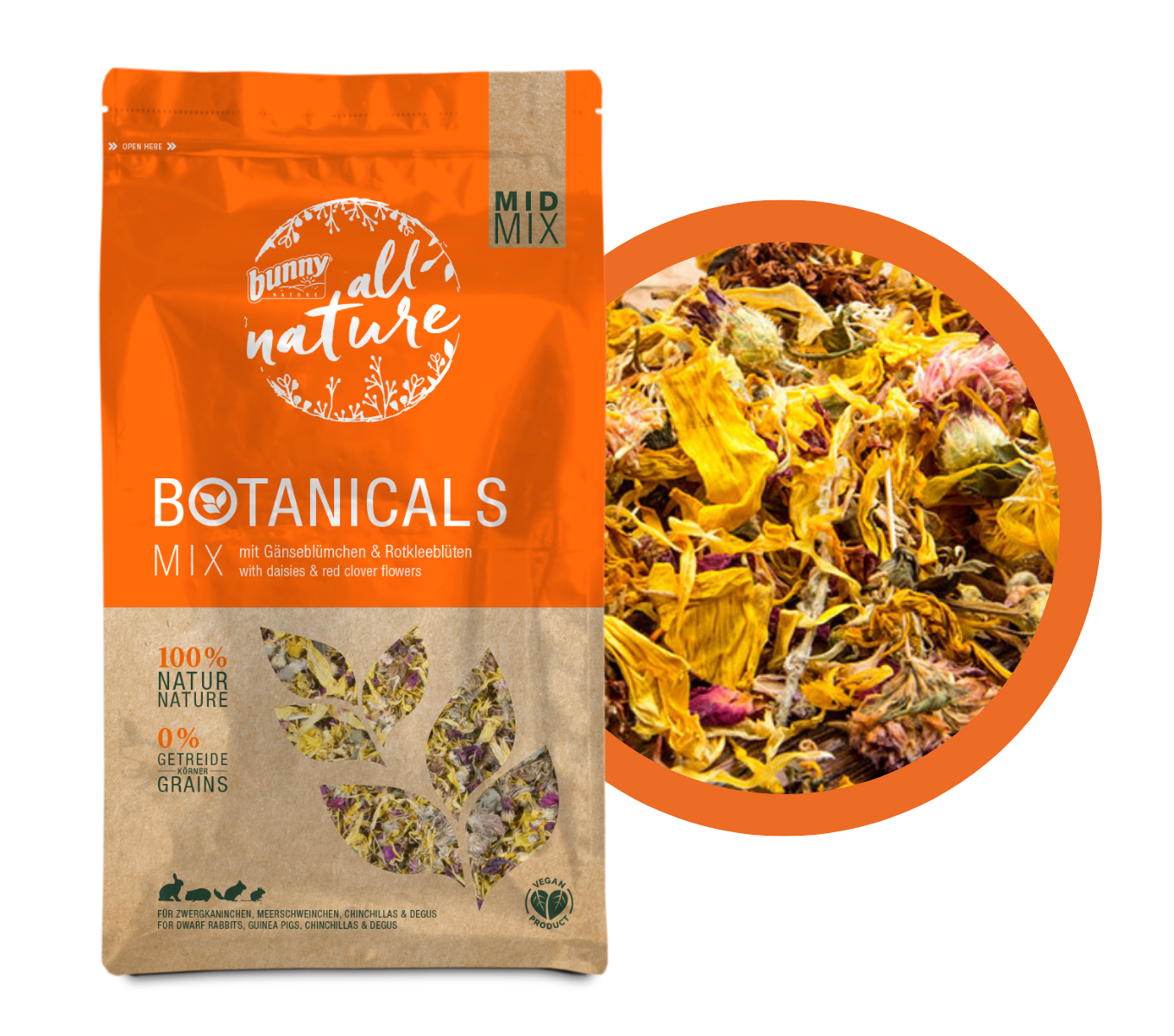 BOTANICALS MID MIX - mit Gänseblümchen & Rotkleeblüten