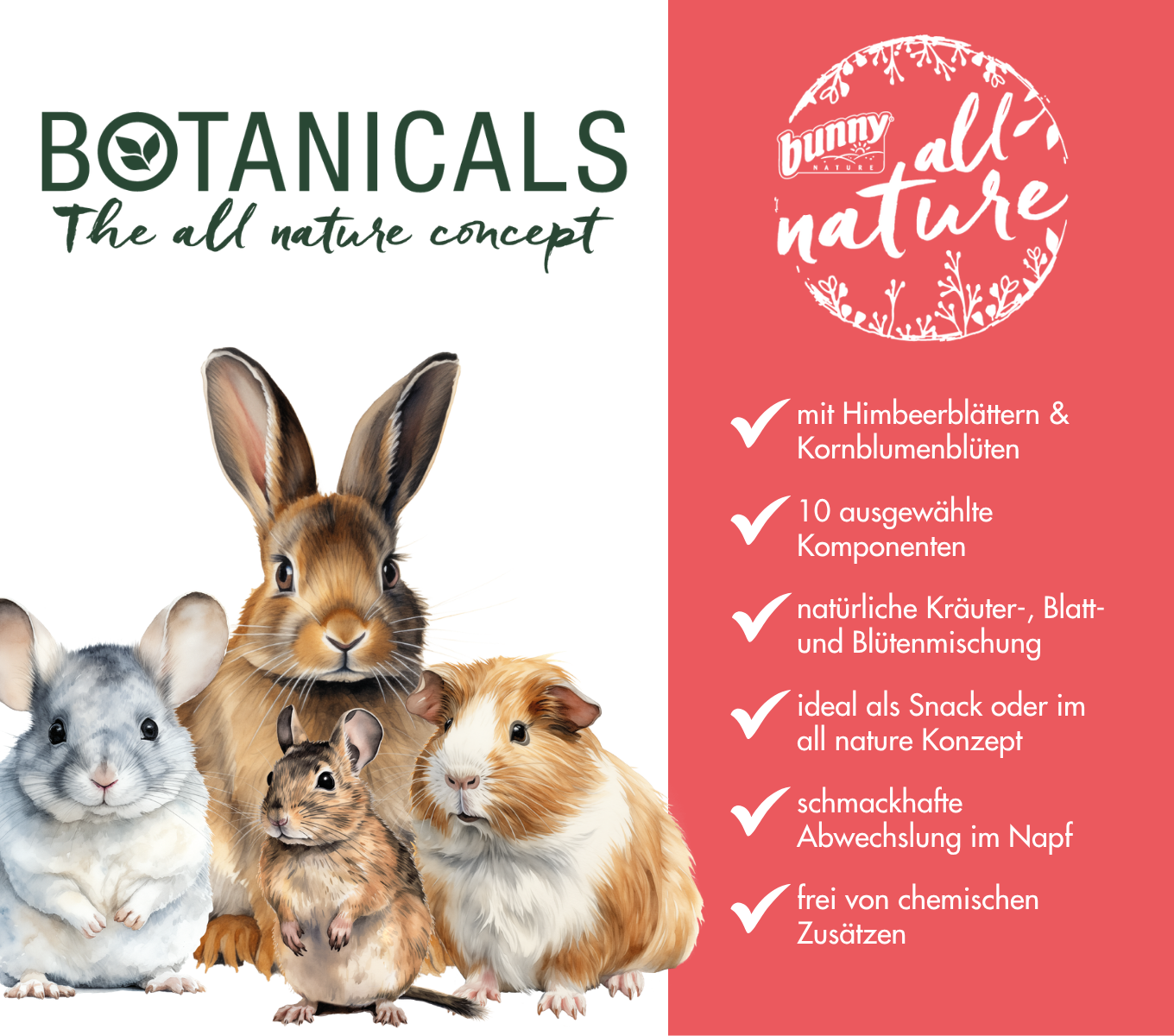 BOTANICALS MAXI MIX - mit Himbeerblättern & Kornblumenblüten