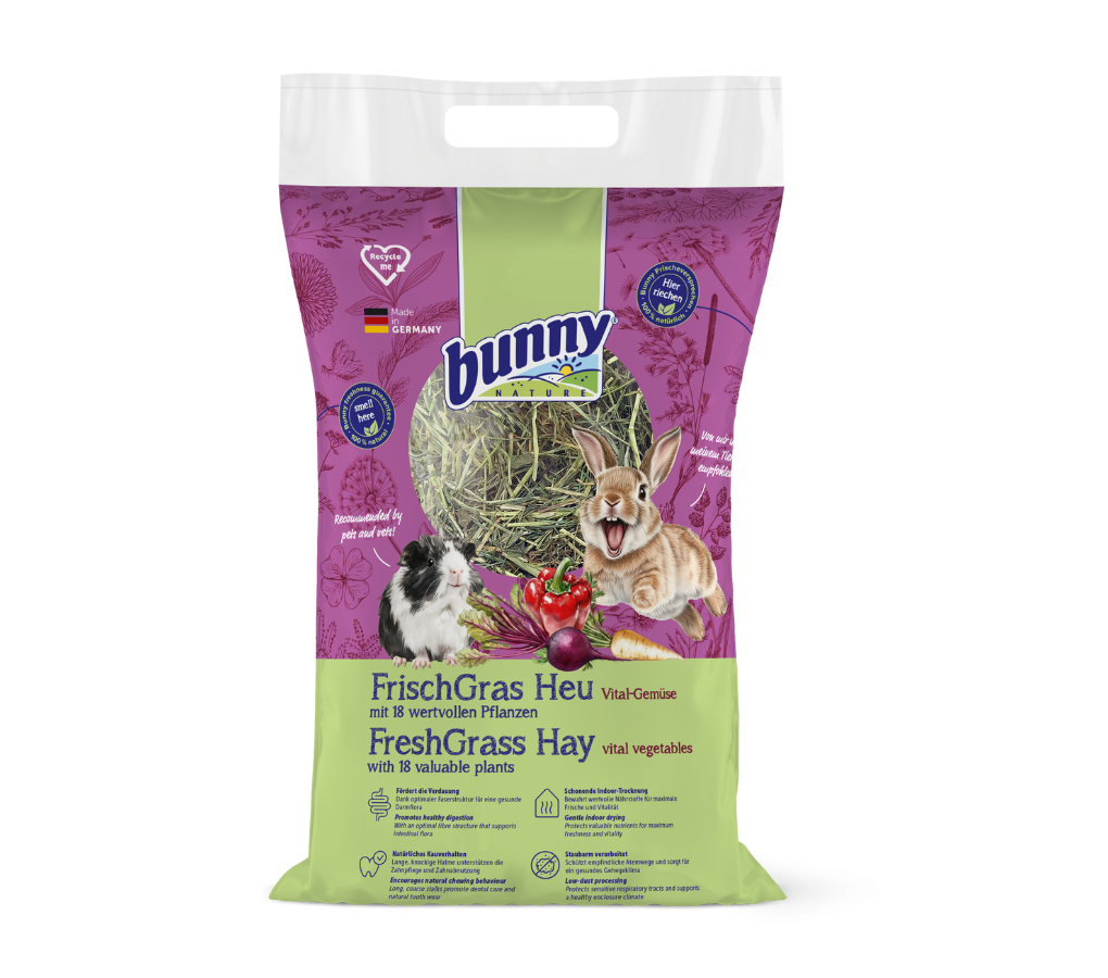 FrischGras Heu Vital-Gemüse - Aromatisches Heu mineralreichem Gemüse für Kleintiere