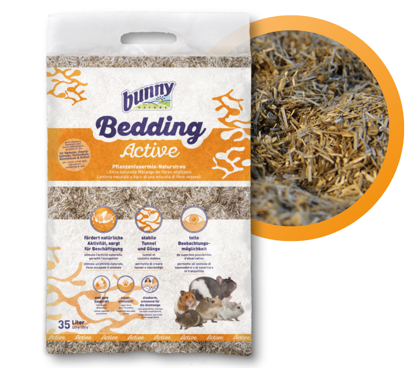 bunnyBedding - Active - Natürliche Einstreu für Nagetiere