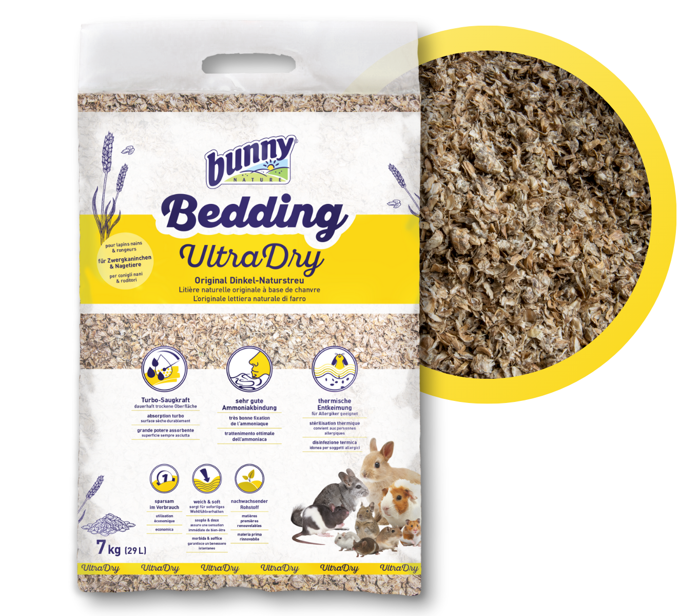 bunnyBedding - UltraDry - Hochabsorbierende Einstreu für ein trockenes Zuhause