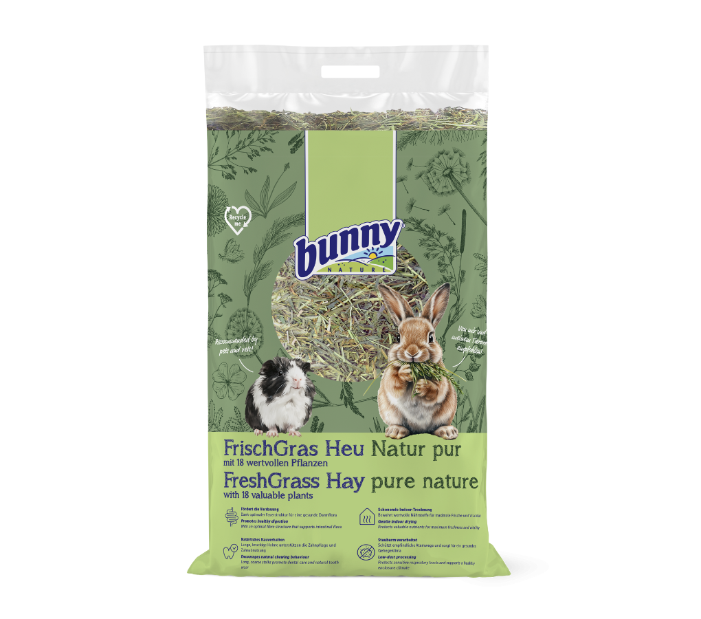 FrischGras Heu Natur Pur - Naturbelassenes Heu für glückliche Kleintiere