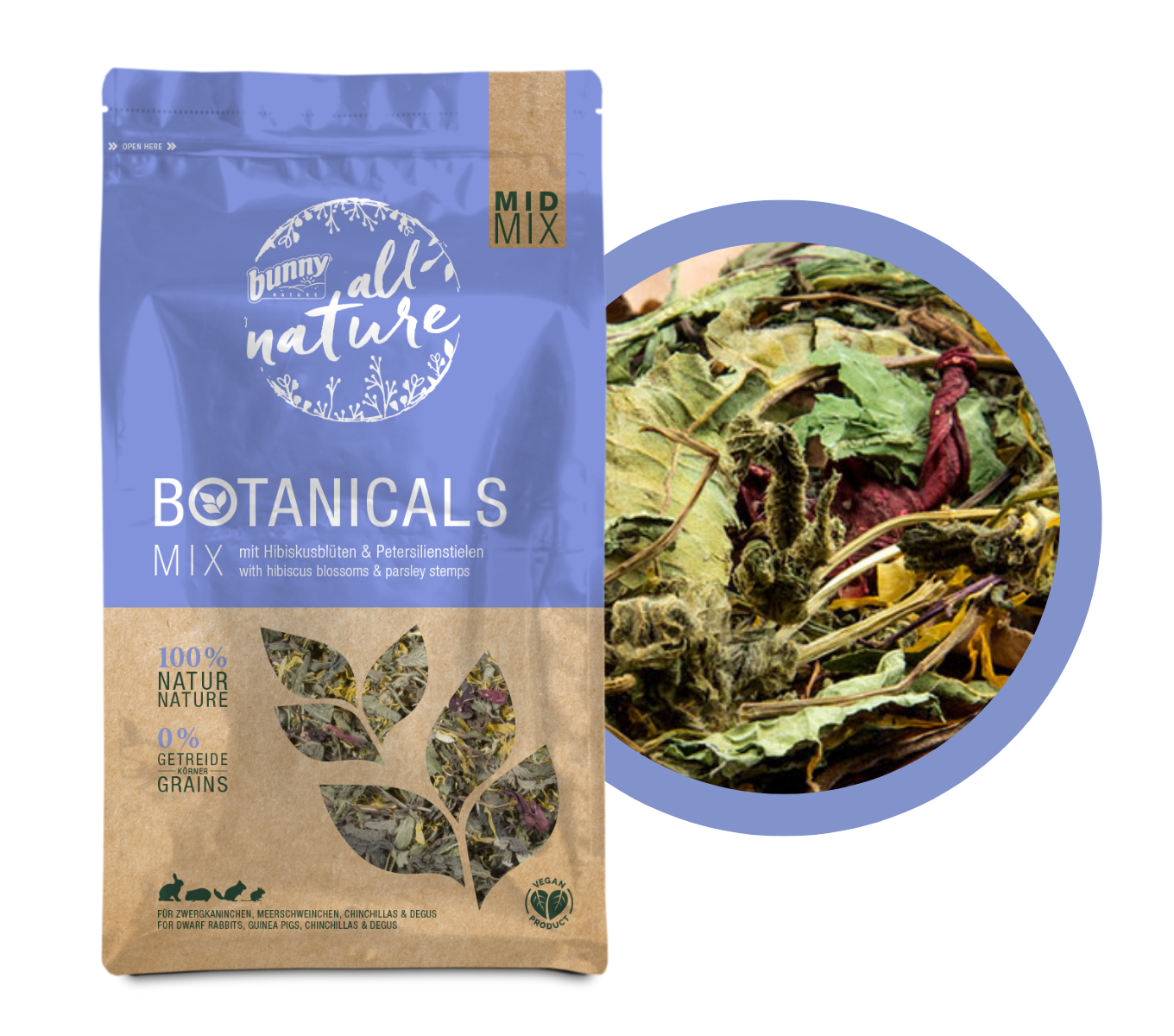BOTANICALS MID MIX - mit Hibiskusblüten & Petersilienstielen