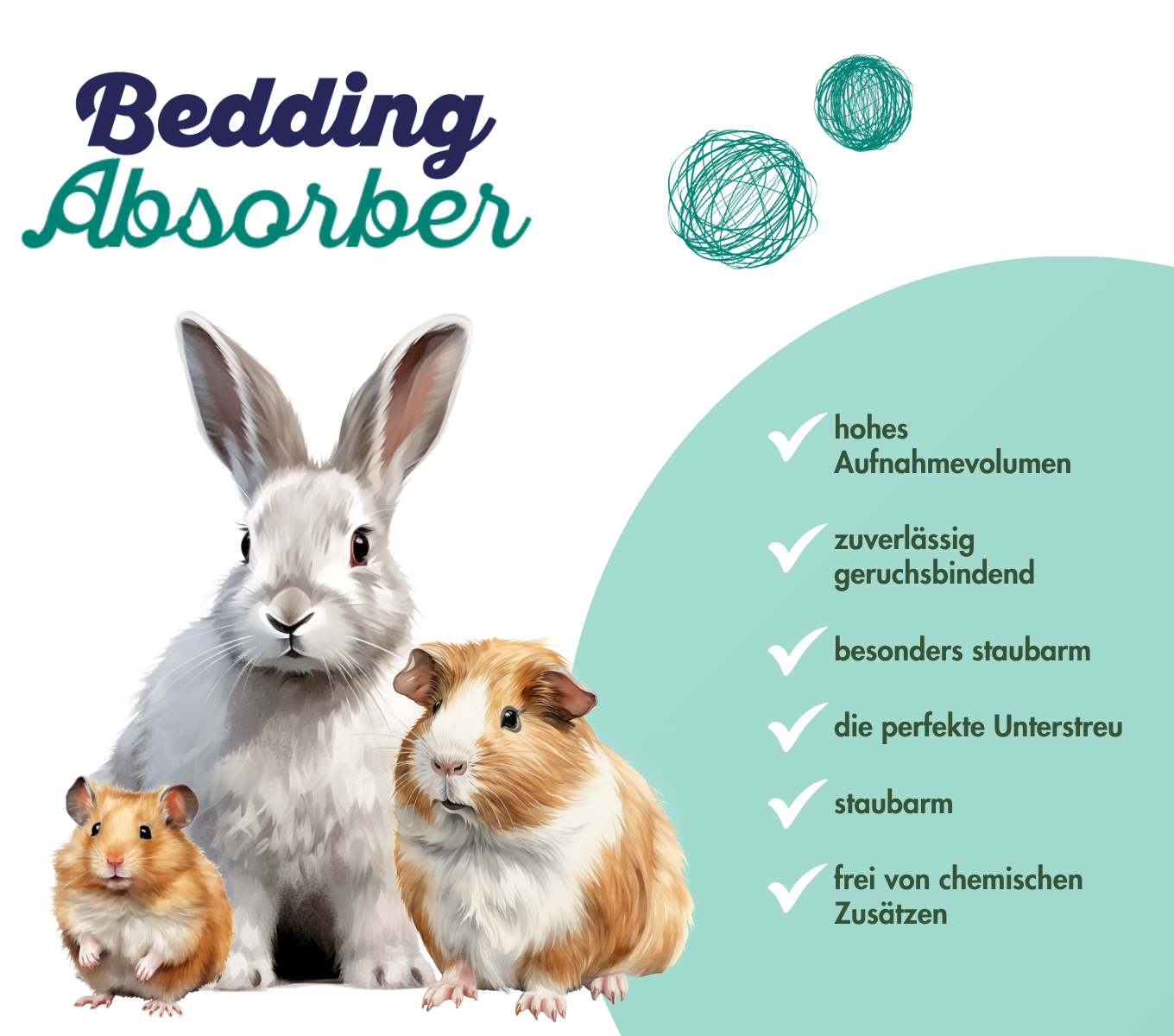 bunnyBedding - Absorber - Ultra-absorbierende Einstreu für optimale Sauberkeit