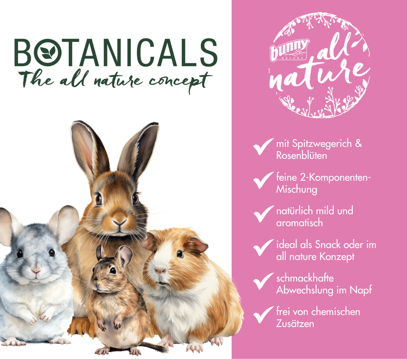 BOTANICALS MID MIX -  aus Spitzwegerich & Rosenblüten
