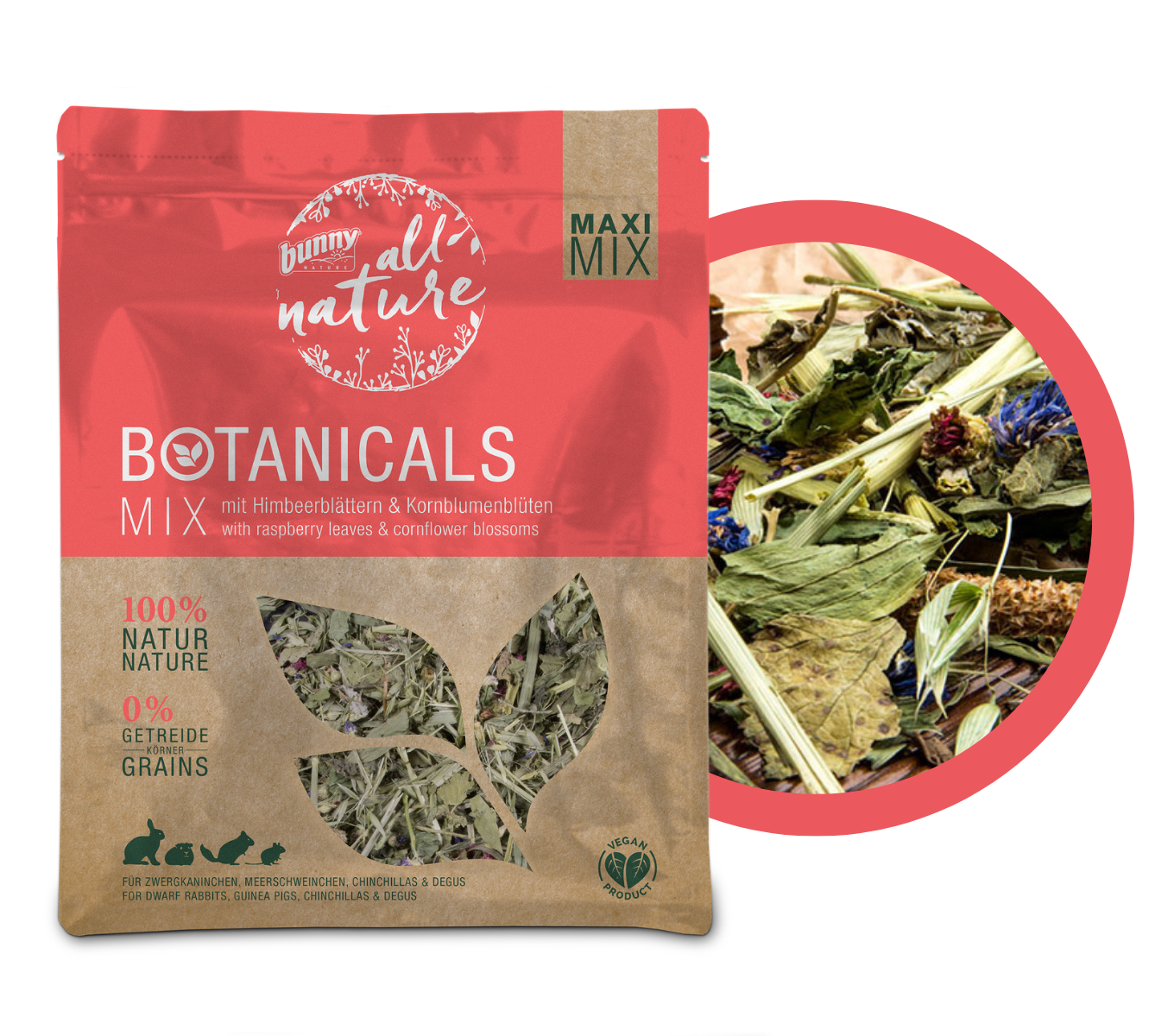 BOTANICALS MAXI MIX - mit Himbeerblättern & Kornblumenblüten
