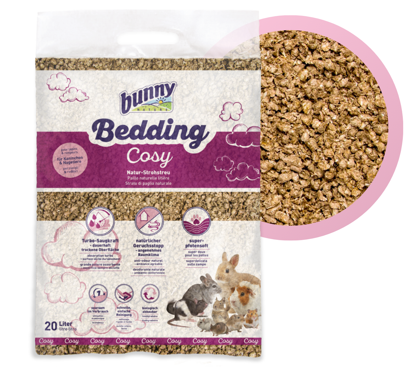 bunnyBedding - Cosy - Weiches, hygienisches Einstreu für Kleintiere