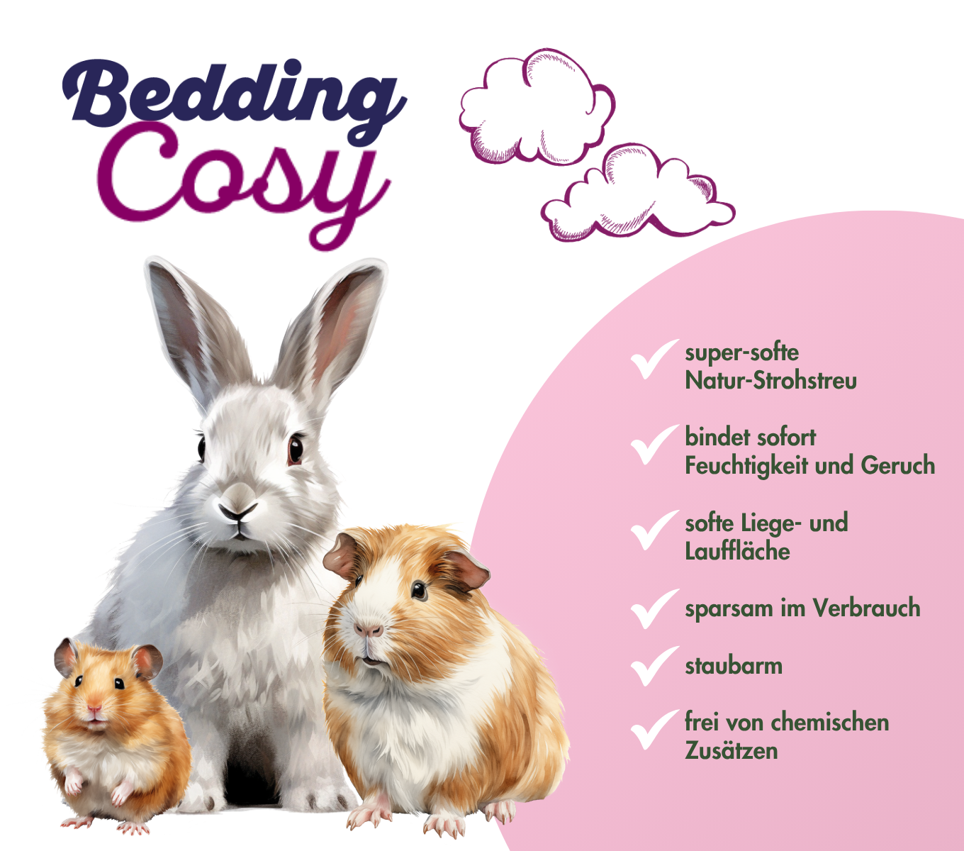 bunnyBedding - Cosy - Weiches, hygienisches Einstreu für Kleintiere