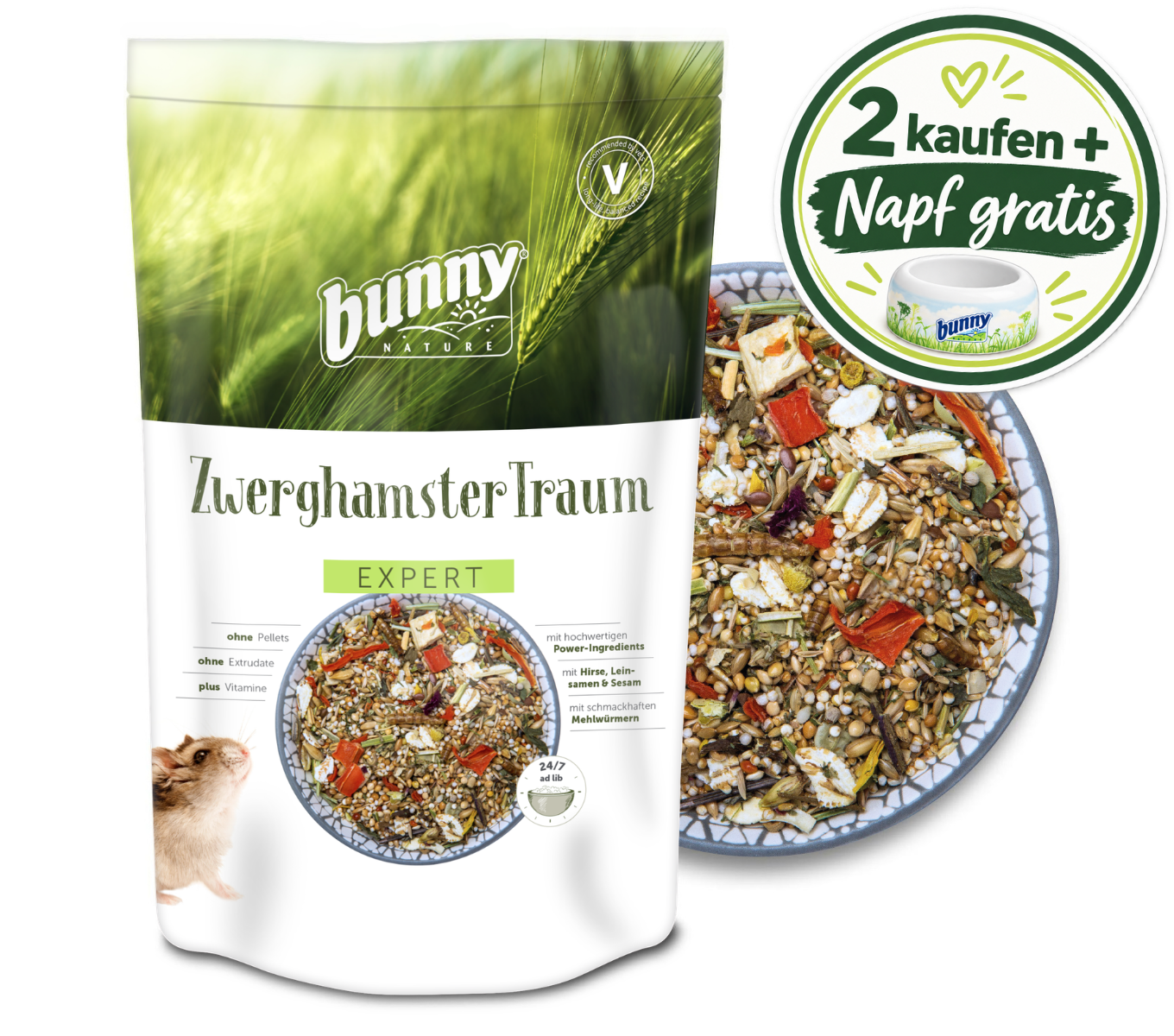 ZwerghamsterTraum EXPERT - Hochwertige Ernährung für Zwerghamster