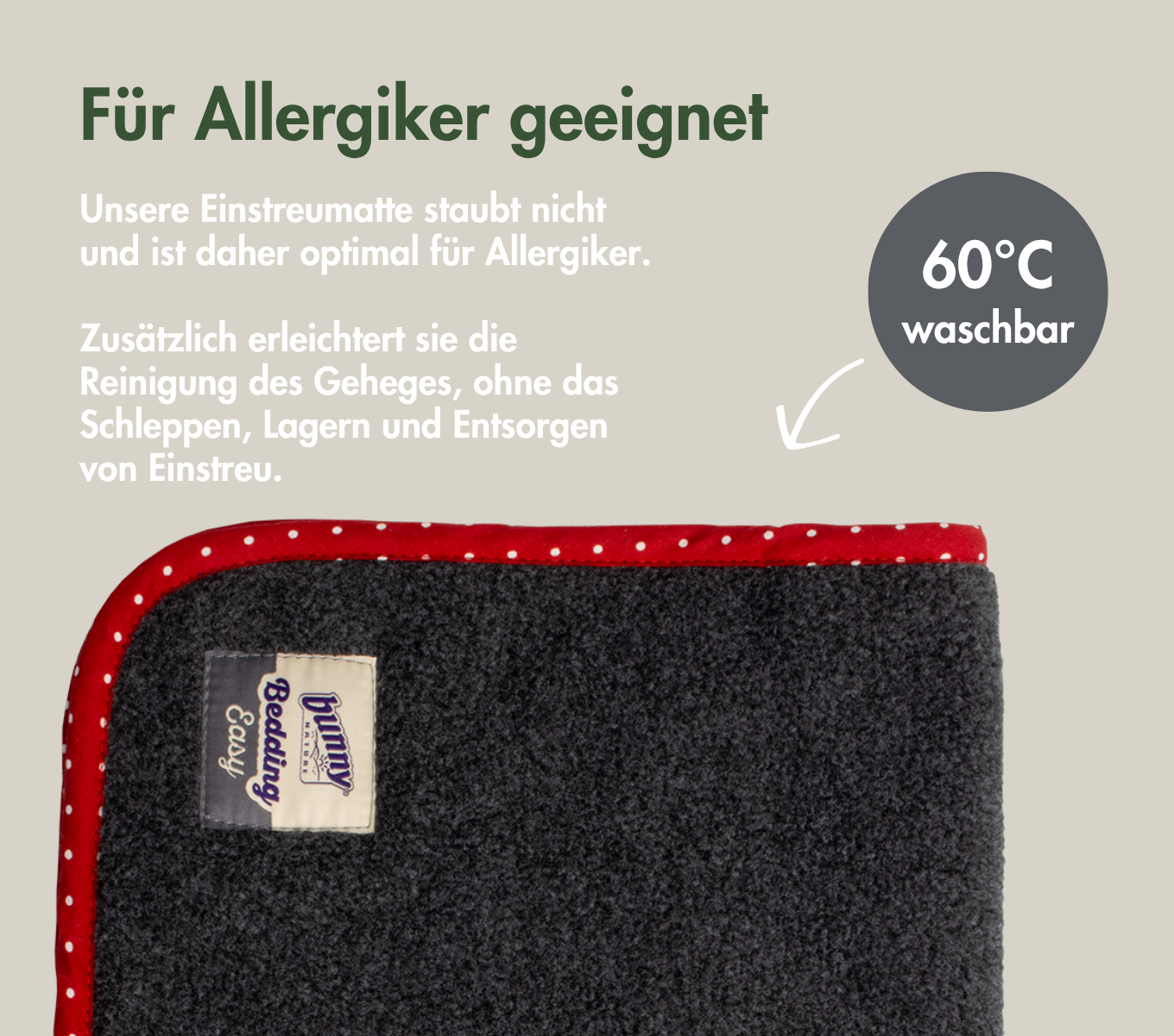 bunnyBedding - Easy MINI - Saugstarke Matte aus Molton für Kleintiere